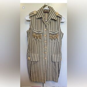 Vintage Romeo Gigli top/ mini dress. 90s. Gorgeous details. Tailored fit. Cotton